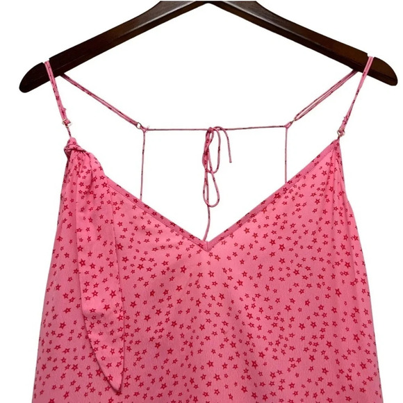 For Love & Lemons Twinkle Slip Dress Pink Strappy Cottagecore Feminine size L - Picture 6 of 12